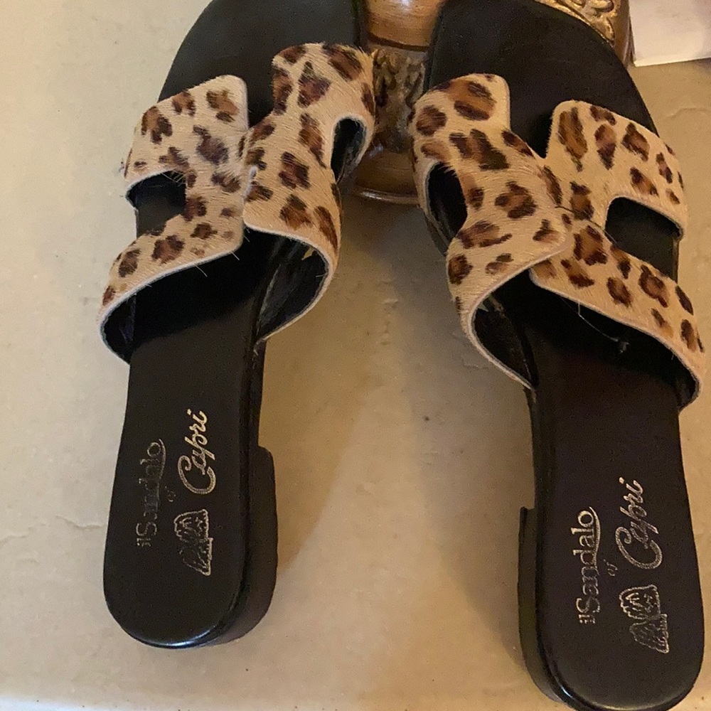Leopard print slippers size 38
